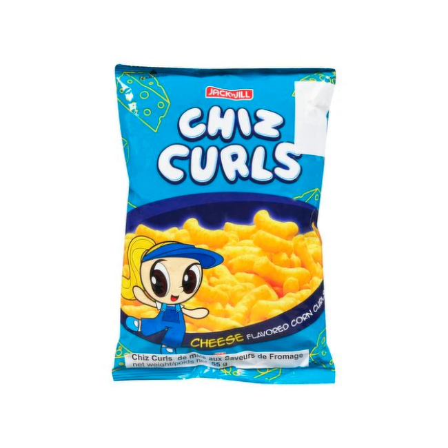 J N J CHIZ CURLS CHEESE FLVR 55 GM