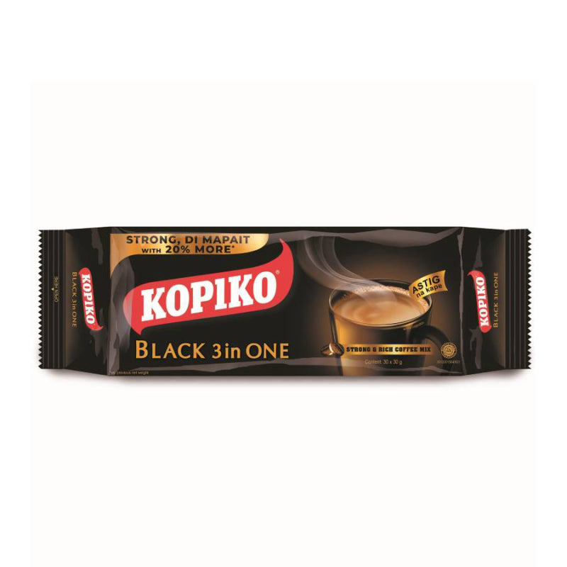 KOPIKO 3 IN 1 BLACK COFFE 30G