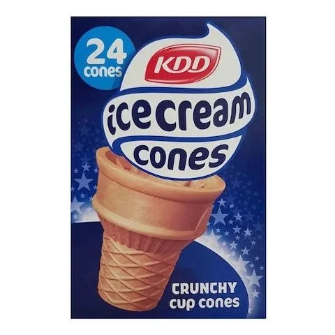 Kdd Ice Cream Crunchy Cones 24 Pcs