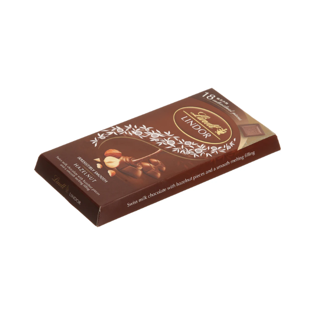 LINDOR HAZELNUT CHOCOLATE 100GM