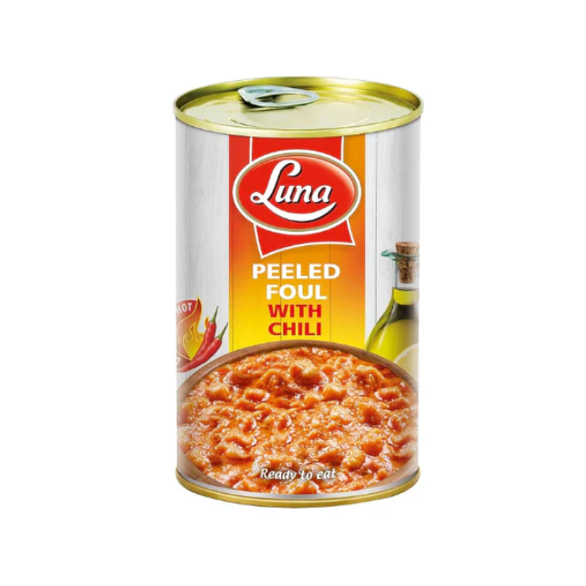 LUNA PEELED FOUL WITH CHILI 380GM