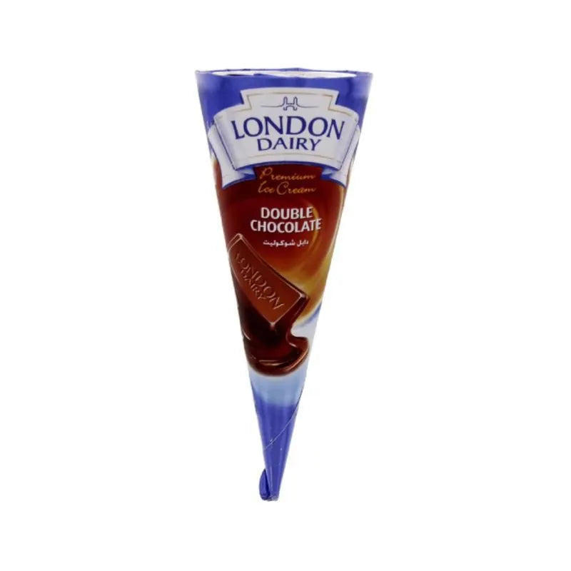 London Dairy Double Chocolate Ice Cream Cone, 120ml