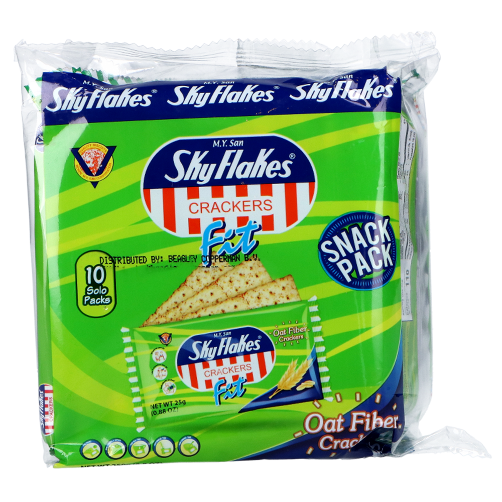 M.Y San Sky Flakes Oat Fiber Crackers, 10x25g