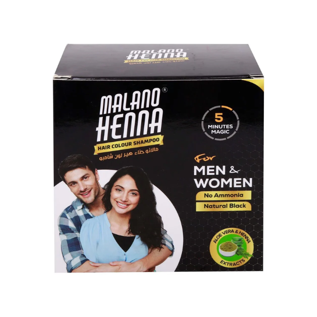 MALANO HENNA HAIR COLOUR SHAMPOO