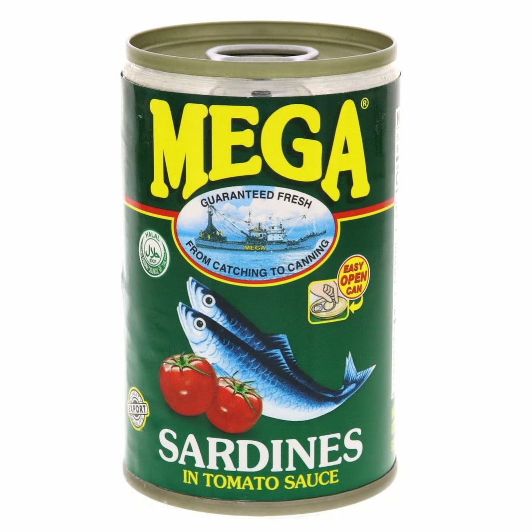 MEGA GREEN SARDINESS IN TOMATO SAUCE 155 GM