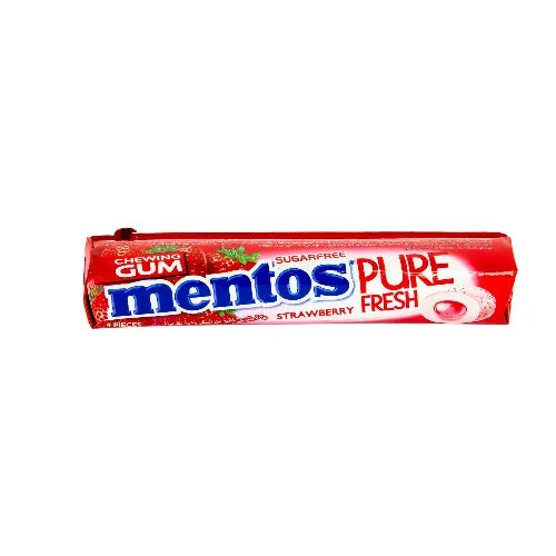 MENTOS PURE FRESH STRAWBERRY CHEWING GUM