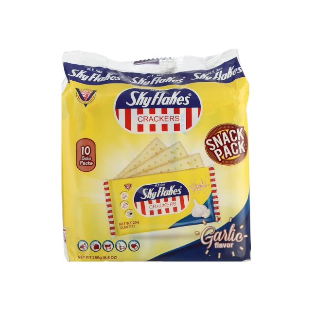MY SAN SKYFLAKES CRACKER GARLIC 250 GM