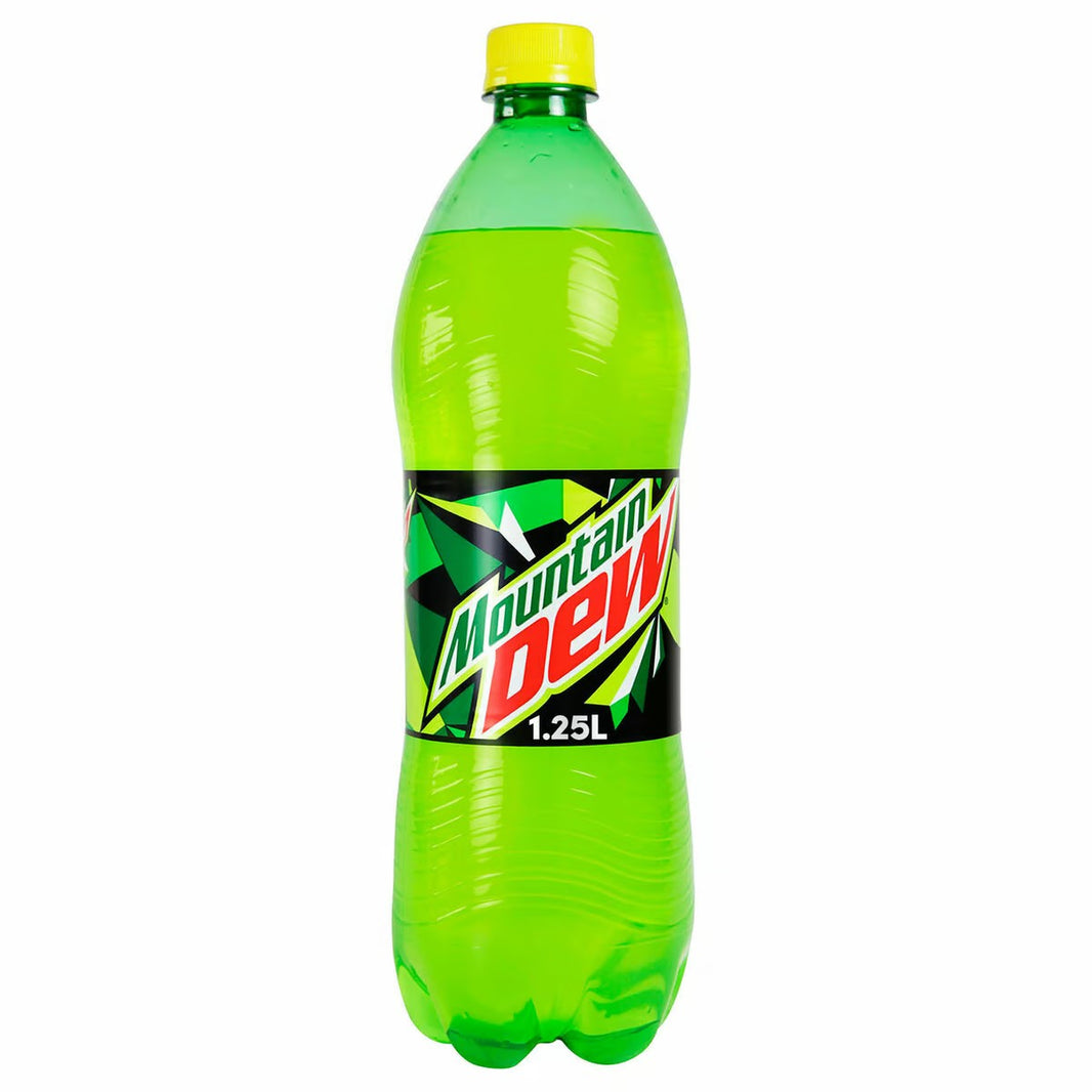 Mountain Dew, CarbonatedSoft Drink, Plastic Bottle, 1.25 Liter