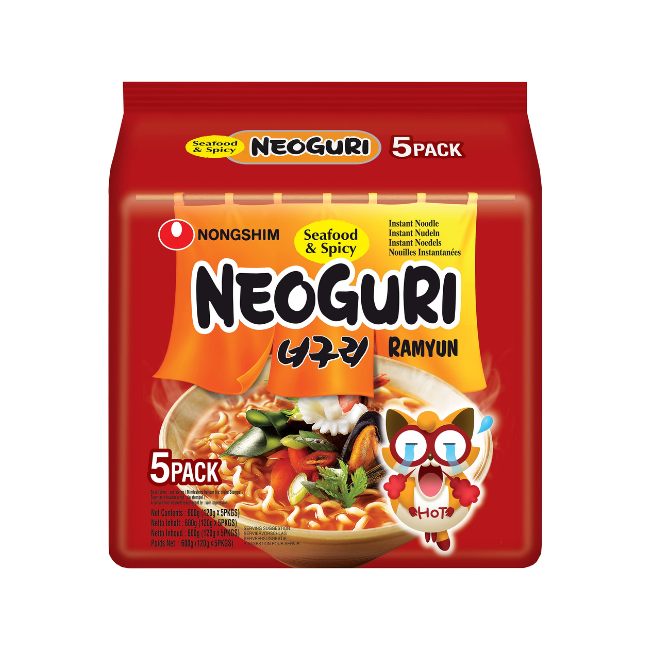 NEOGURI RAMYUN SEAFOOD AND SPICY 120GM*5