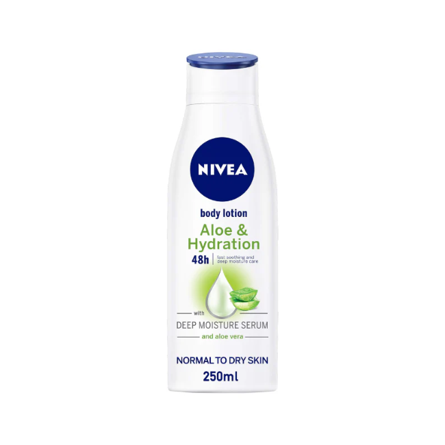 NIVEA Body Lotion Hydration, Aloe Vera, Normal to Dry Skin, 250 ml