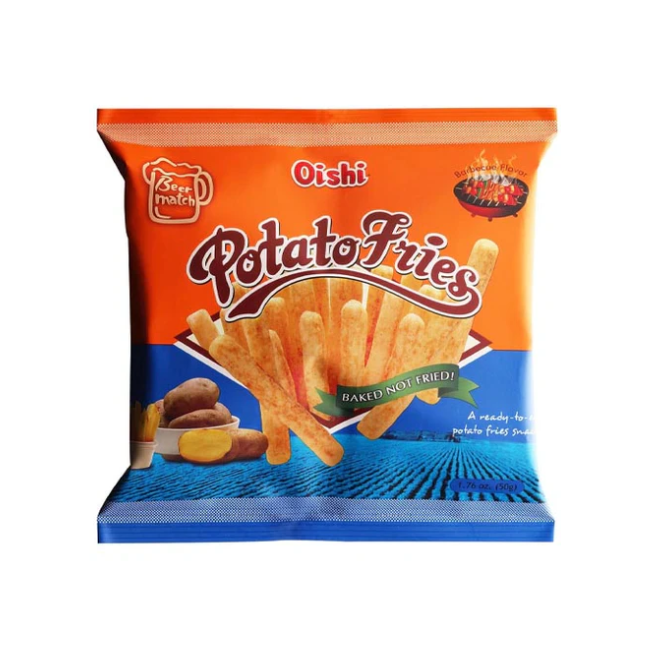 OISHI POTATO FRIES BBQ 50 GM