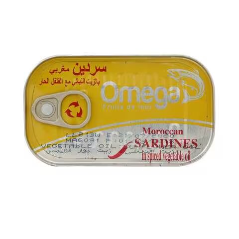 Omega Morocon Sardiness 125 Gm – Frozen & Seafood Buy online at PinoyGrocers Qatar