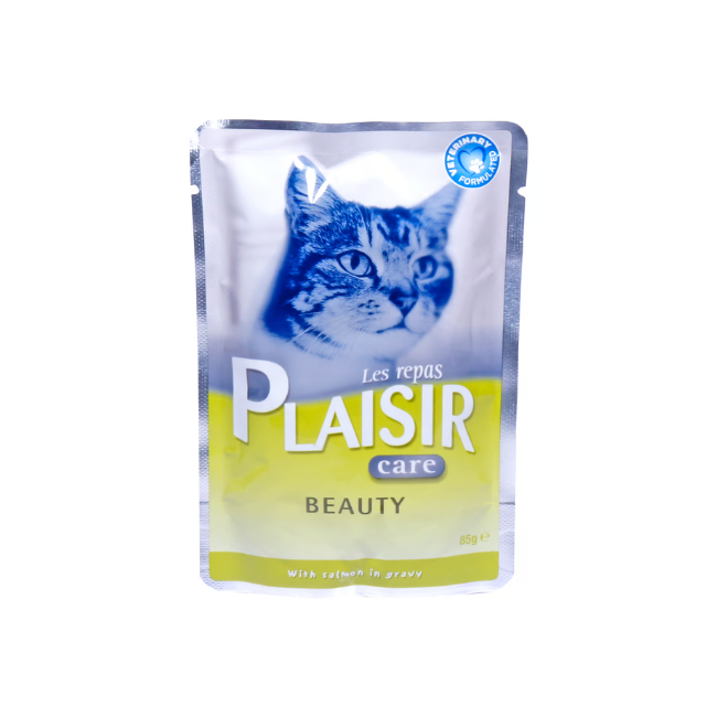 Plaisir Beauty Cat Food - Salmon in Gravy 85g