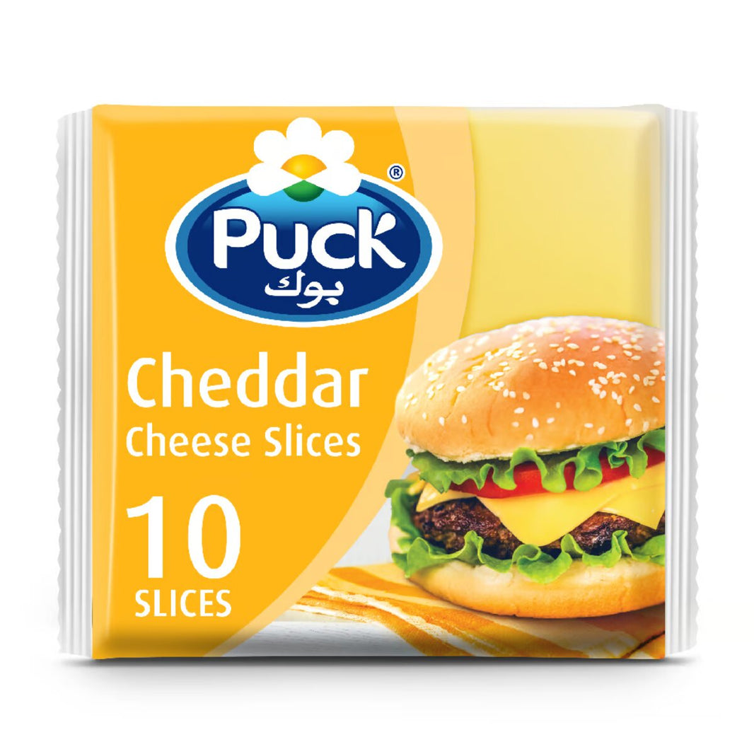 Puck Cheddar Slices Cheese, 200g