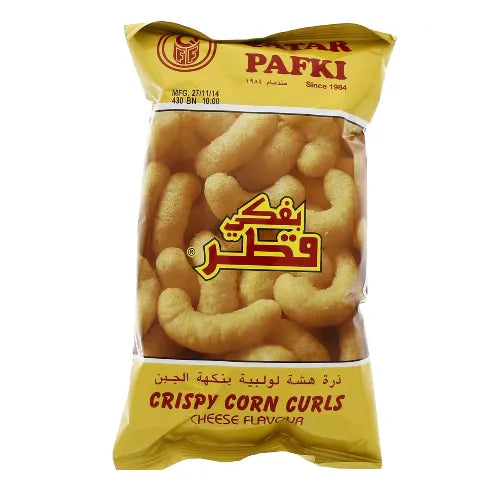 QATAR PAFKI CRISPI CORN CURLS CHEESE FLVR 80