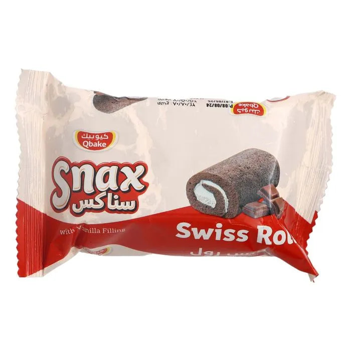 Qbake Swiss Roll Mini Chocolate 20g