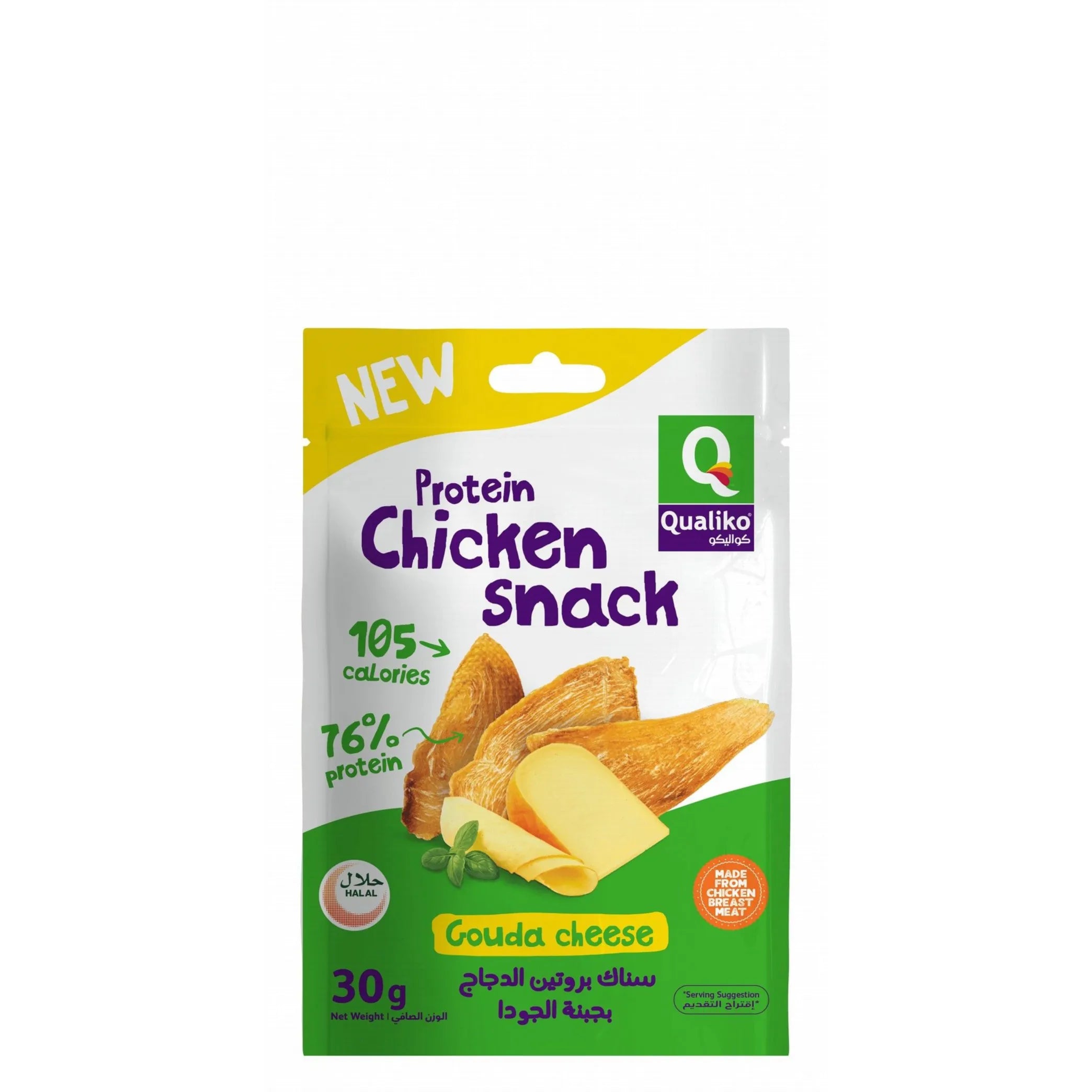 Qualiko Protein Chicken Gouda Cheese Snack, 30g