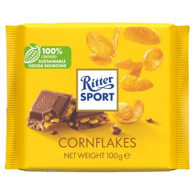 Ritter Sport Milk Chocolate With Cornflakes Tablet, 100g