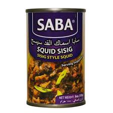 Saba Squid Sisig Style 155 Gm – Canned Goods & Condiments Buy online at PinoyGrocers Qatar