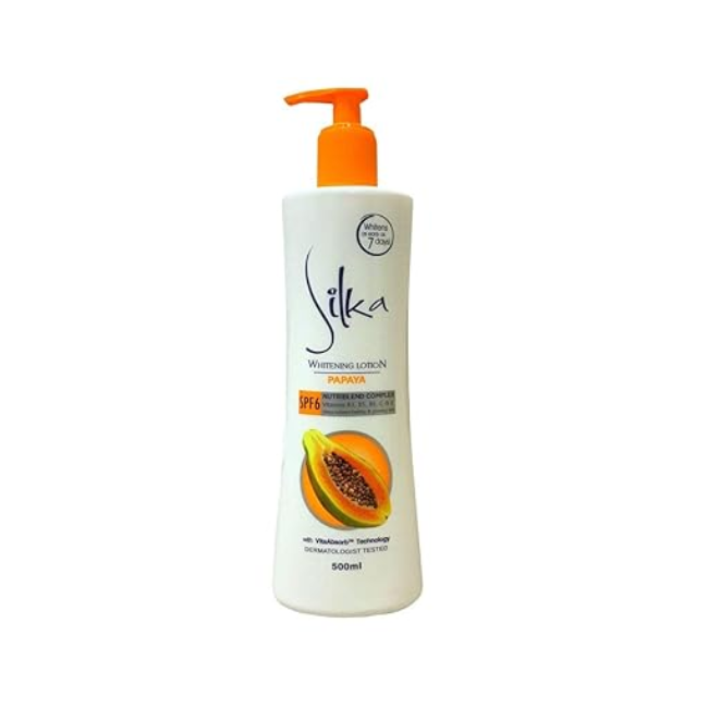 SILKA PAPAYA WHITEN LOTION 500ML