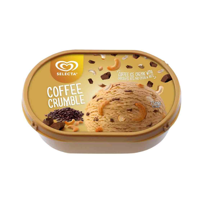 Selecta Coffee Crumble Ice Cream Tub 750ml