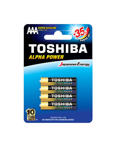 TOSHIBA ALKALINE BATERY AAA