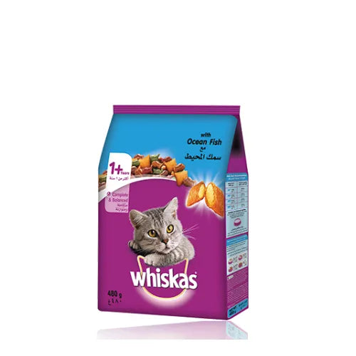 Whiskas Cat Food Ocean Fish 480 Gm