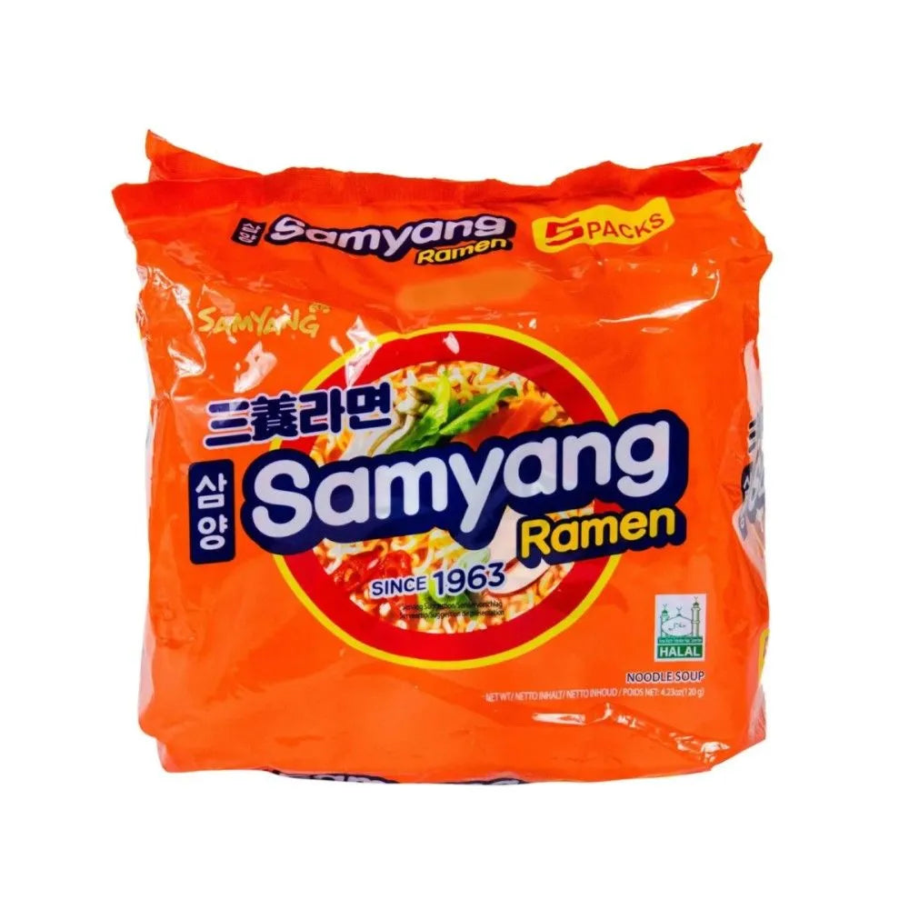Samyang Original Ramen Noodle Soup Pack, 5x120g
