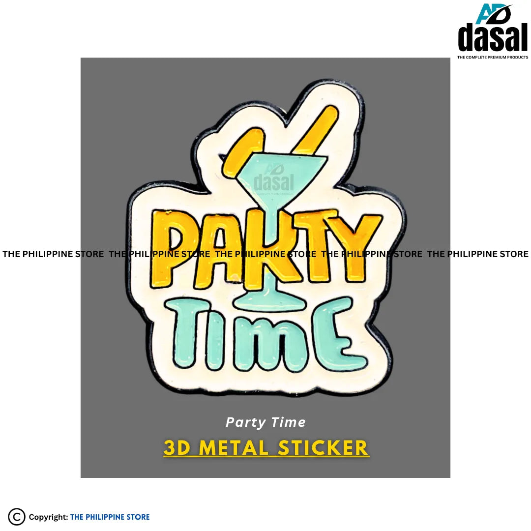 3D Metal Sticker- Party Time