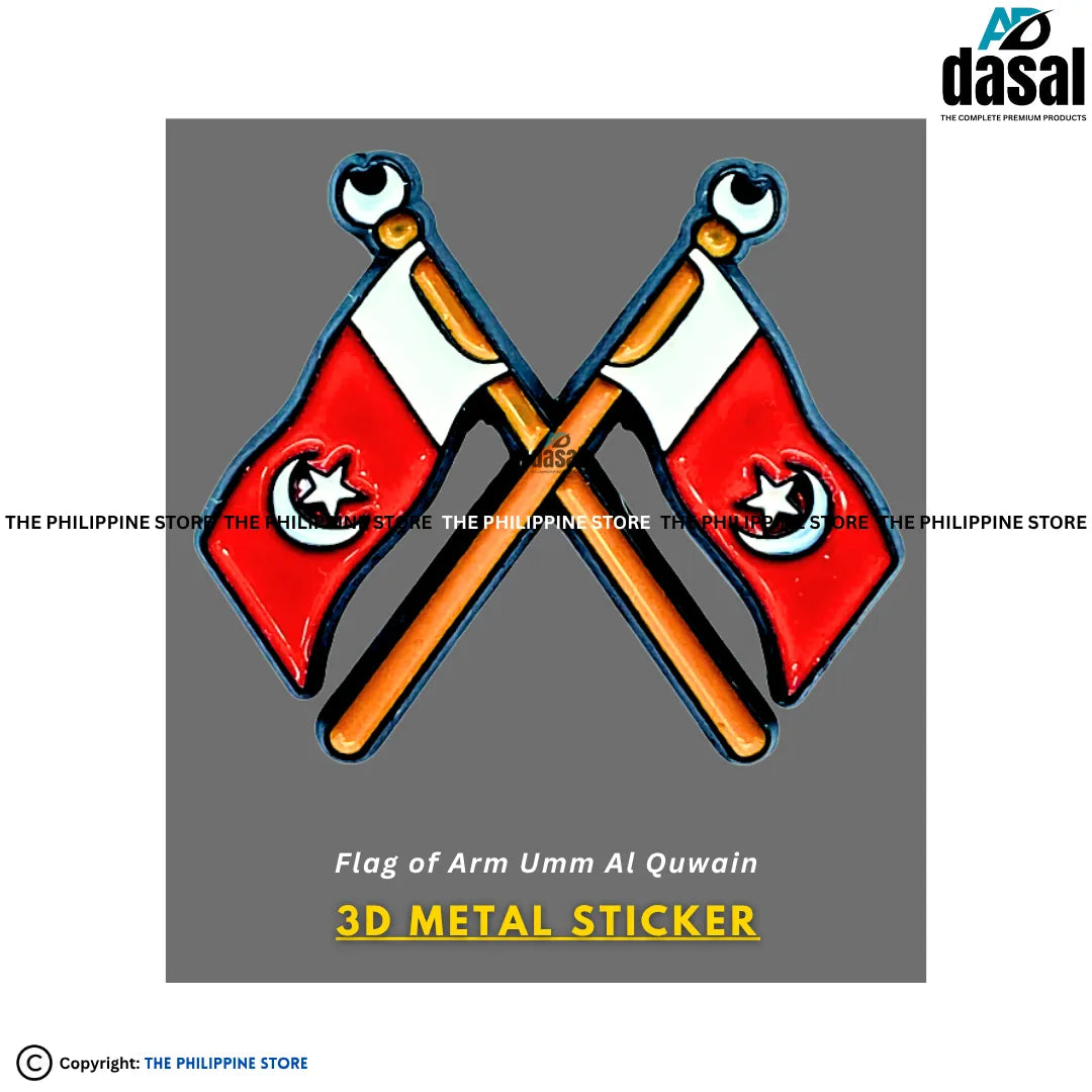 3D Metal Sticker- Flag Of Arm Umm Al Quwain