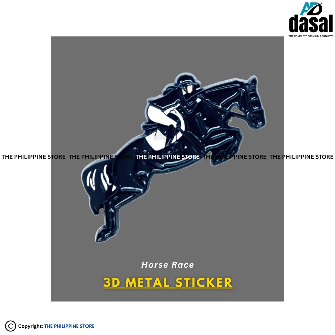 3D Metal Sticker- Horse Race