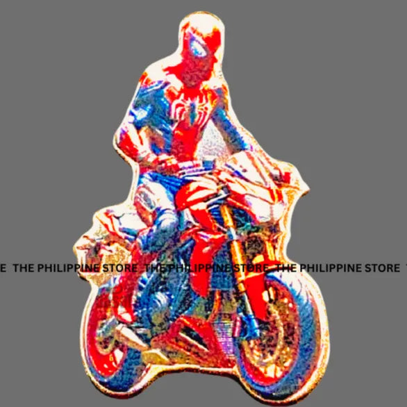 3D Metal Sticker- Spiderman Riding Motorcycle