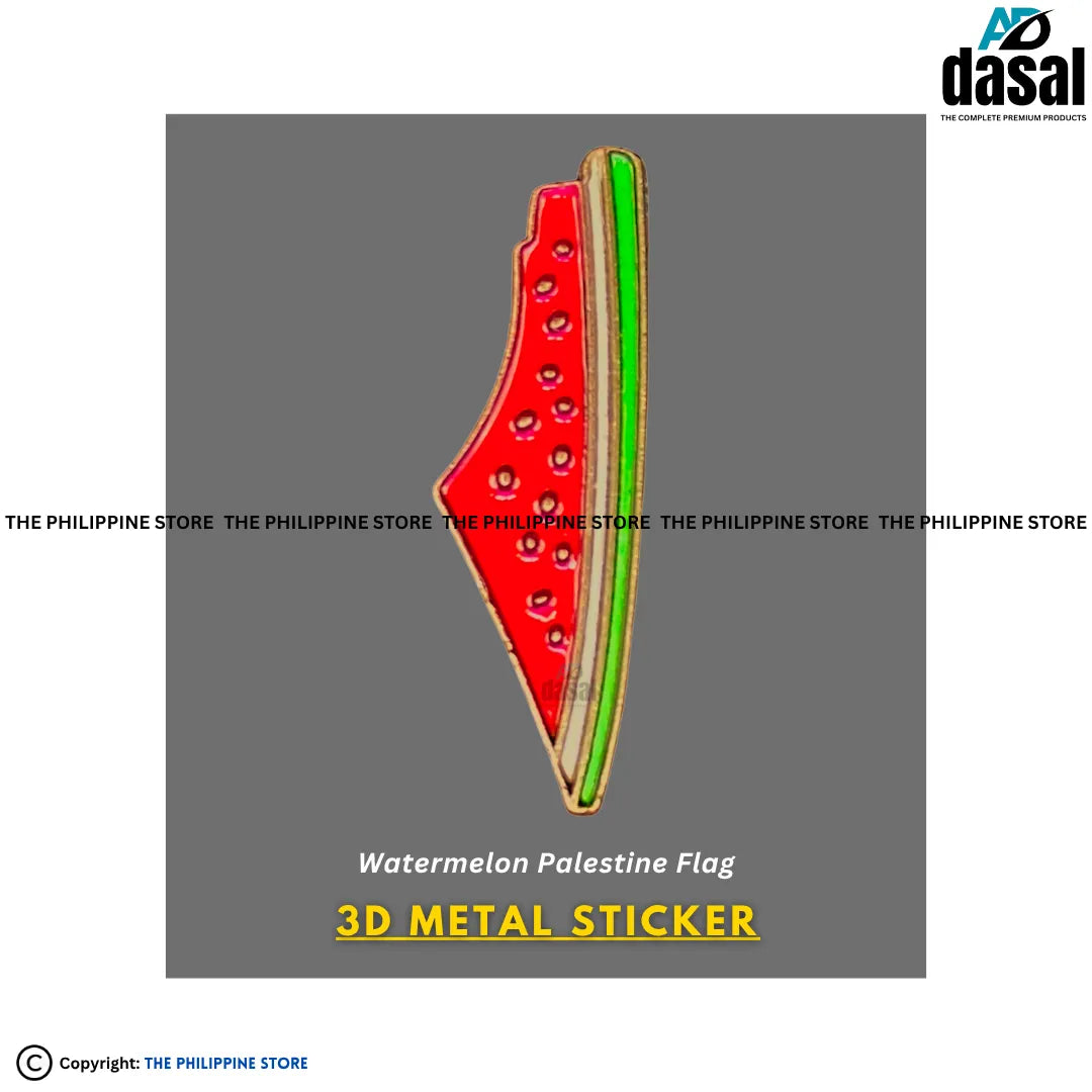 3D Metal Sticker- Watermelon Palestine Flag