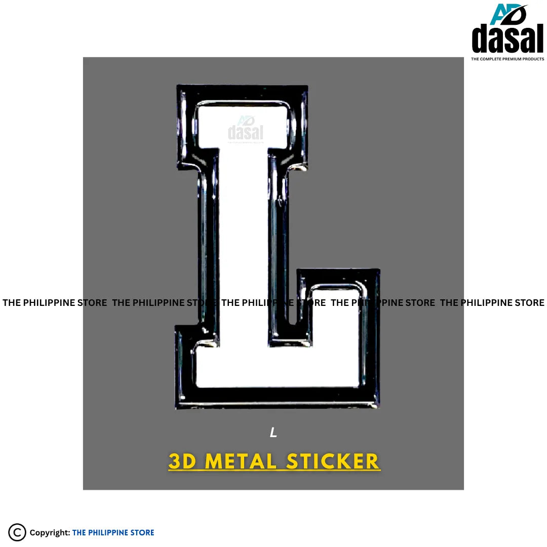 3D Metal Sticker- L