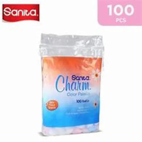 Sanita Charm Cotton Balls Colored 100 Pcs