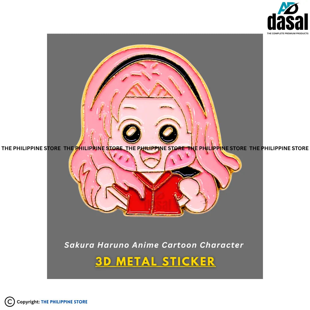 3D Metal Sticker- Sakura Haruno Anime Cartoon Character