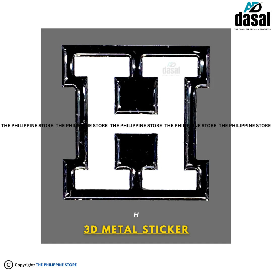 3D Metal Sticker- H