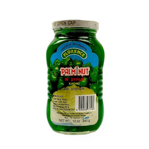 Florence Palm Nut In Extra Heavy Syrup Kaong Green, 340G
