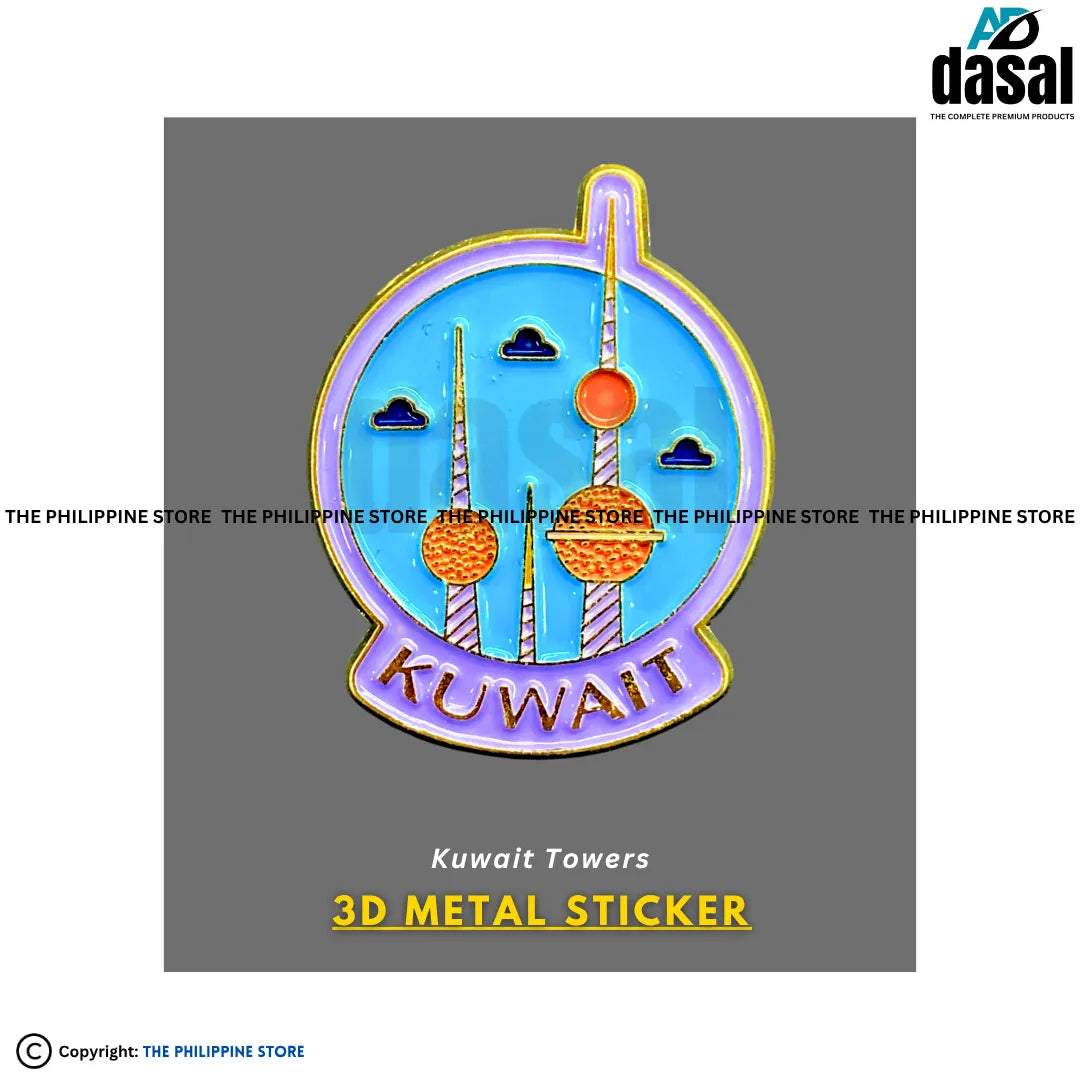 3D Metal Sticker- Kuwait Towers