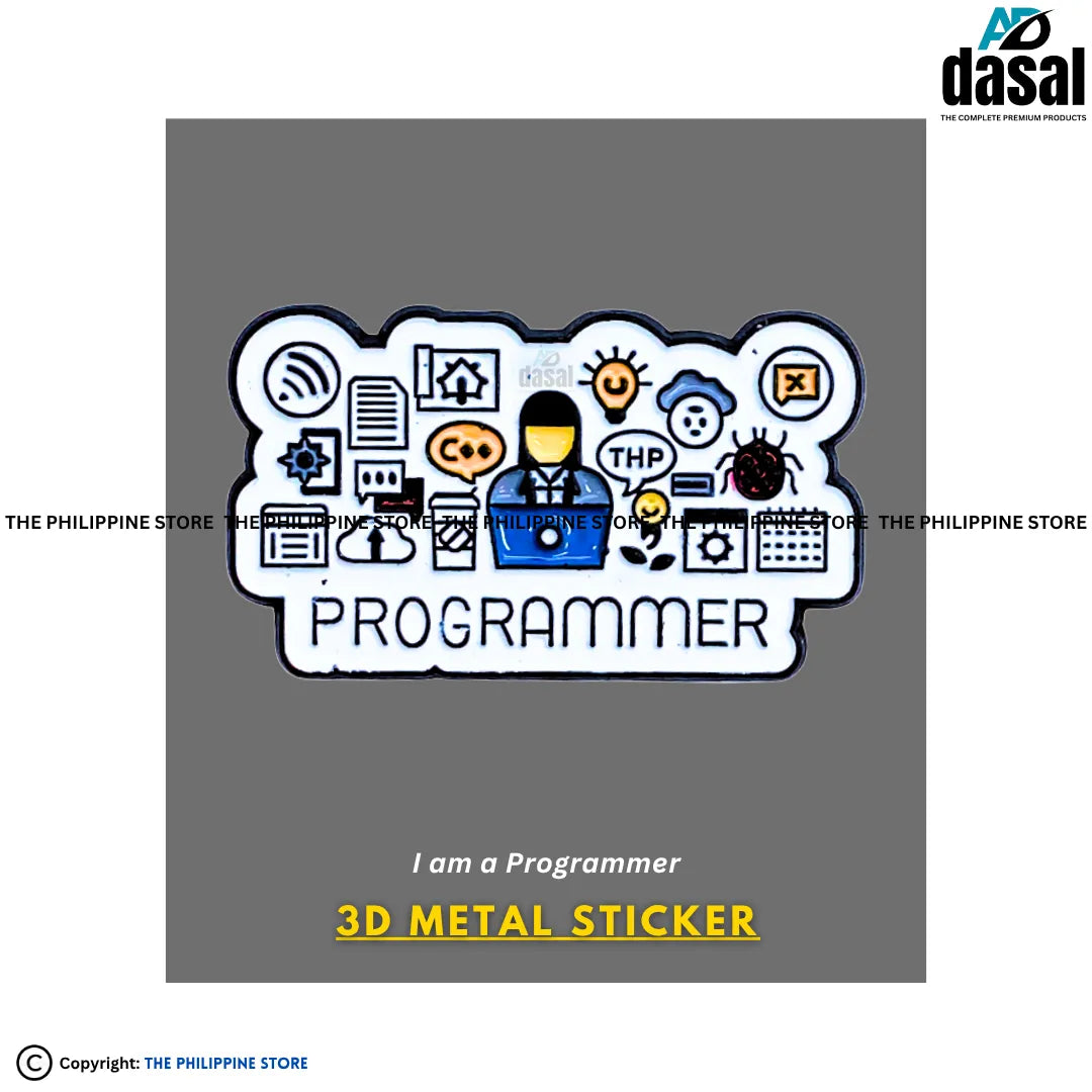 3D Metal Sticker- I Am A Programmer