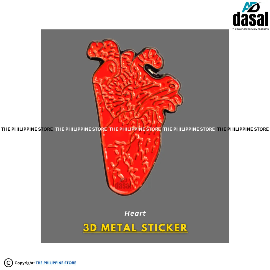 3D Metal Sticker- Heart