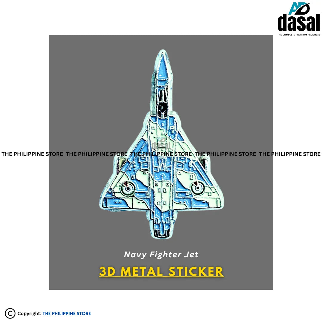3D Metal Sticker- Navy Fighter Jet
