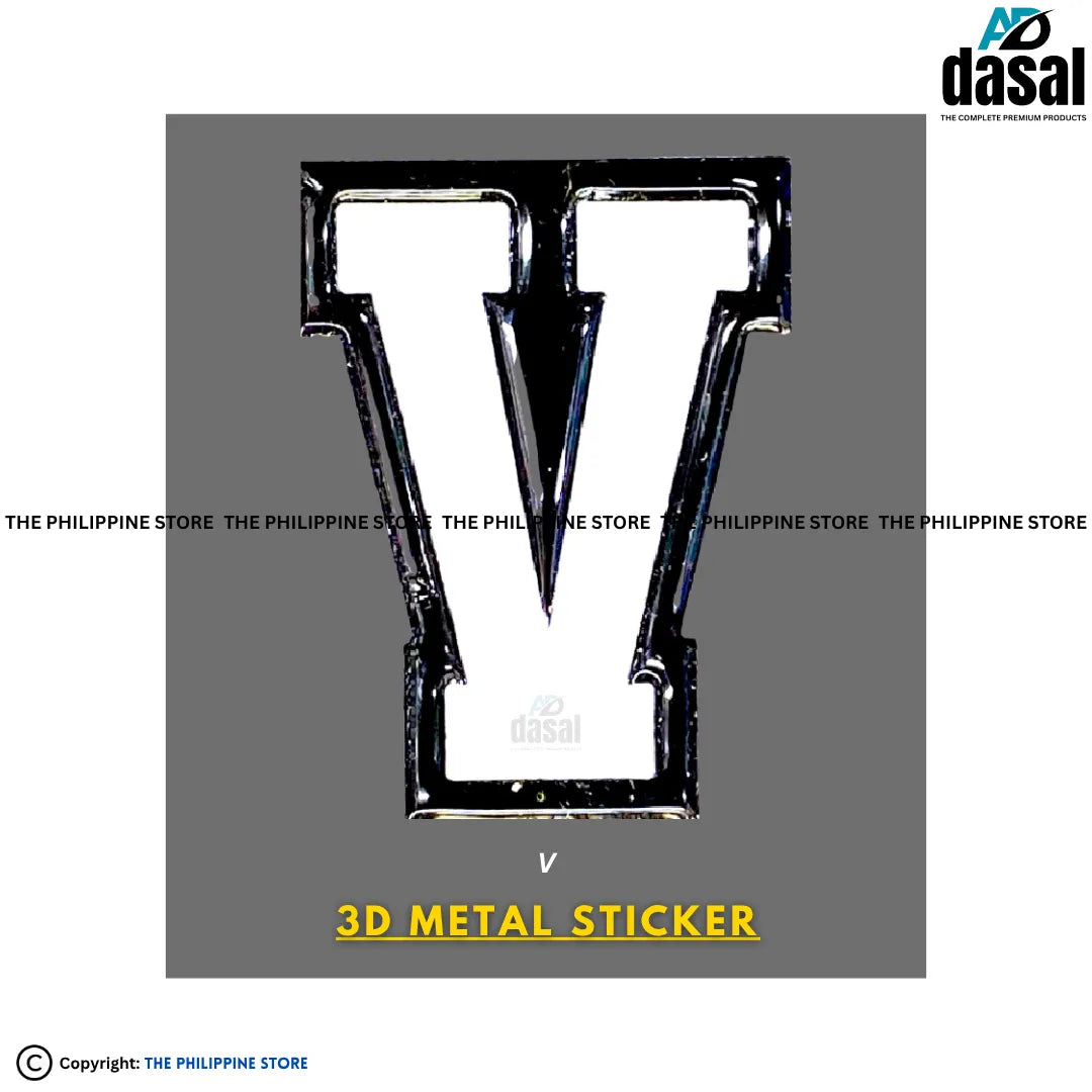 3D Metal Sticker- V