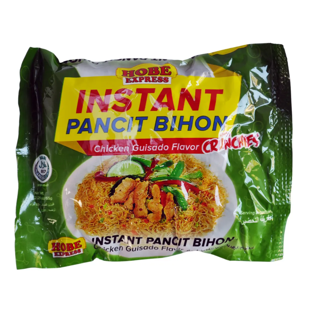 Hobe Express Instant Pancit Bihon Chicken Guisado Flavor with crunchies 65g