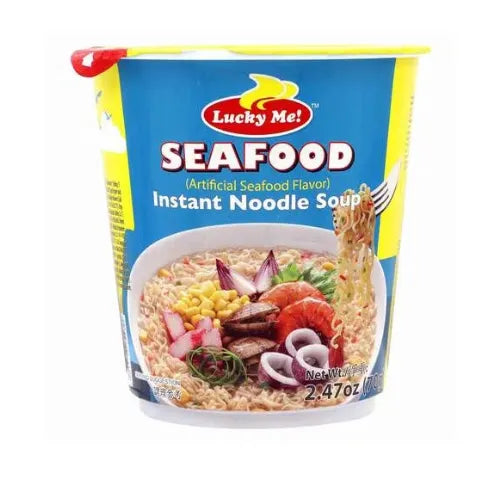 Lucky Me Seafood Instant Noodle Soup 70 G