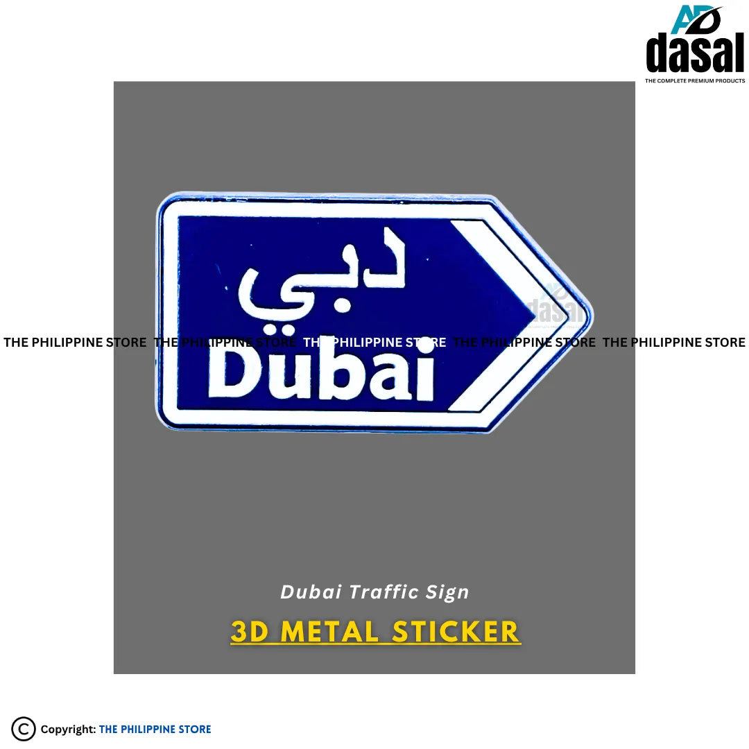 3D Metal Sticker- Dubai Traffic Sign
