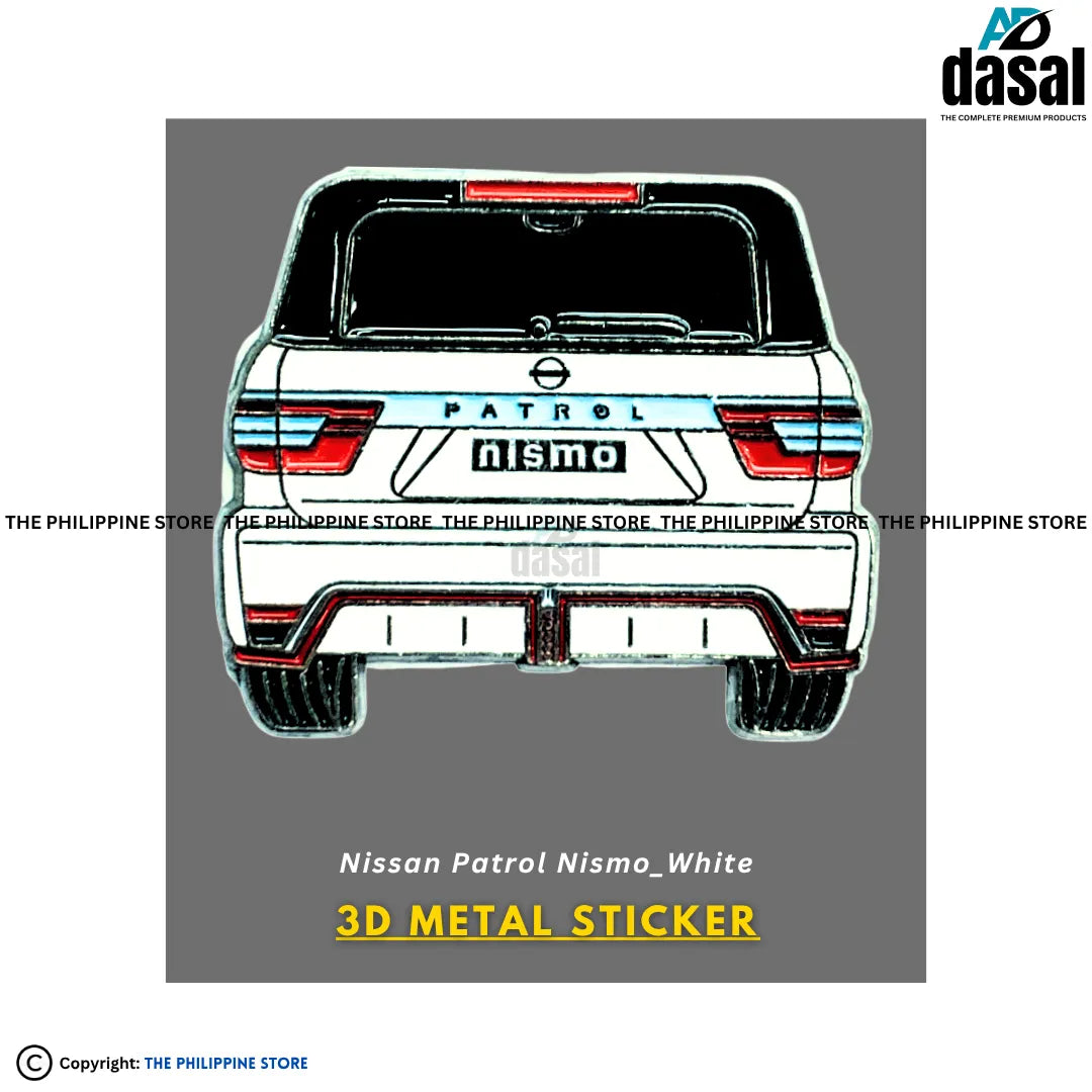 3D Metal Sticker- Nissan Patrol Nismo_White