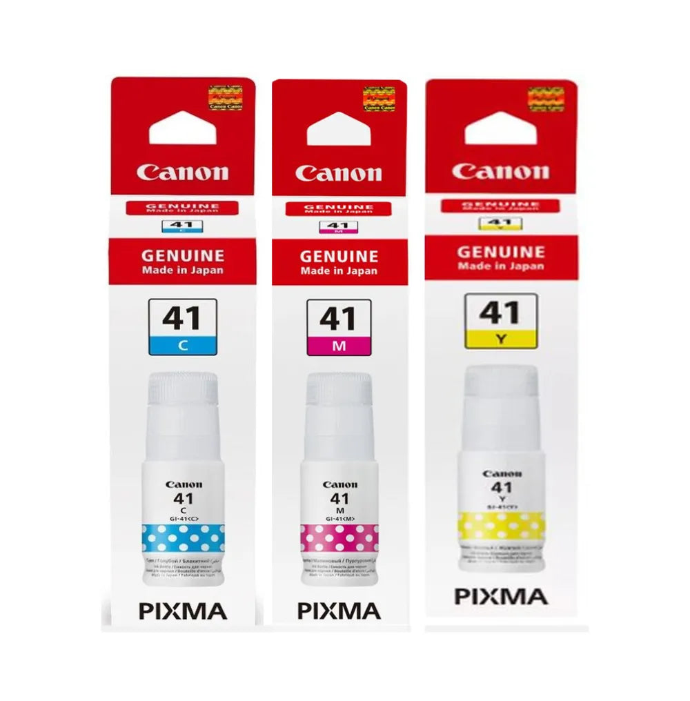 Canon Gi-41 Cyan + Magenta + Yellow Ink Bottle (Multi Value Combo Pack) 41Cmy