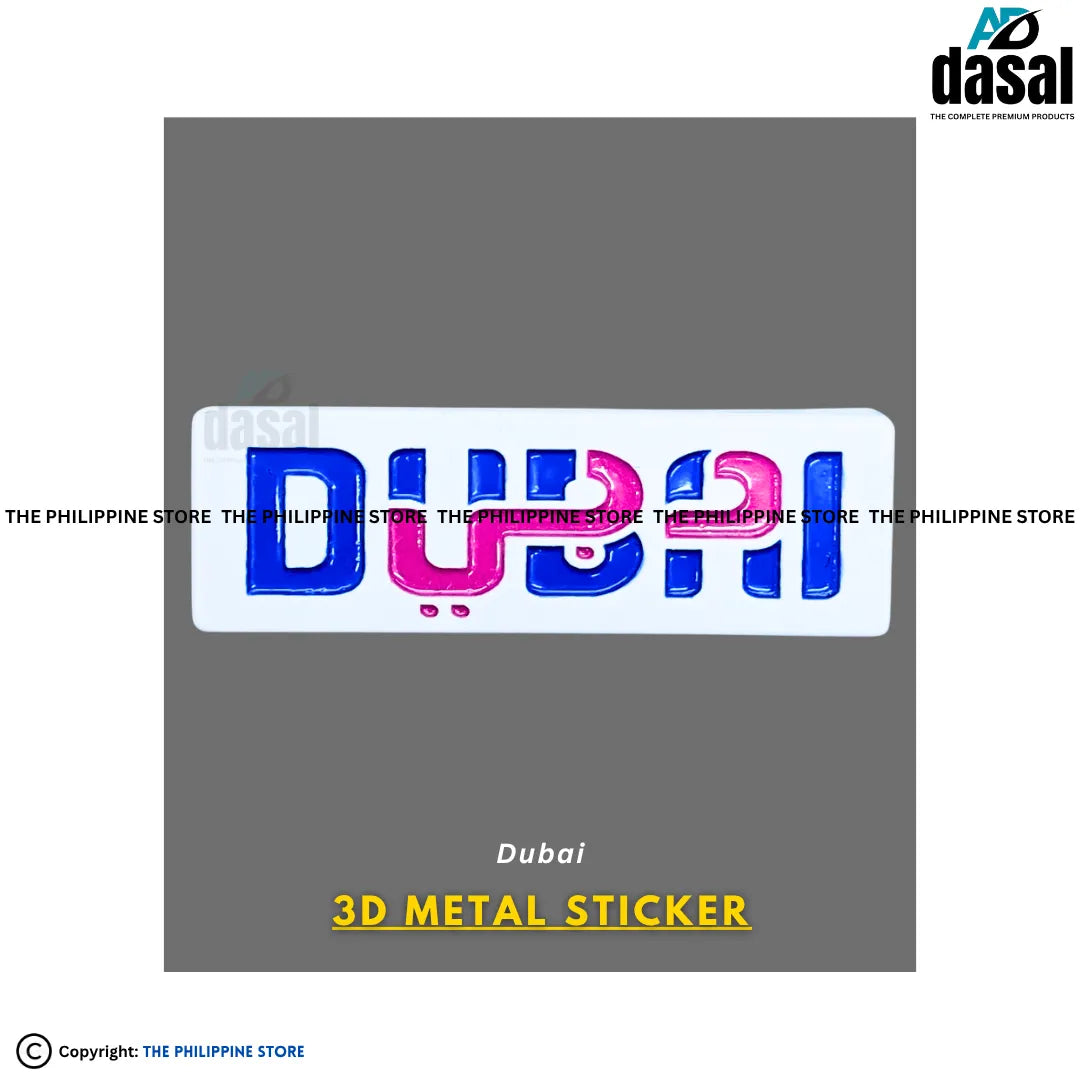 3D Metal Sticker- Dubai