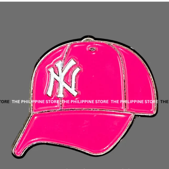 3D Metal Sticker- New York Yankees Cap - Pink